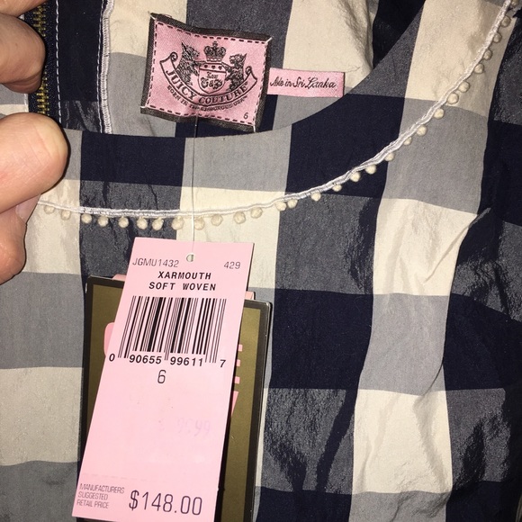 NWT Juicy Couture cute peplum top Sz. 6 - Picture 3 of 5